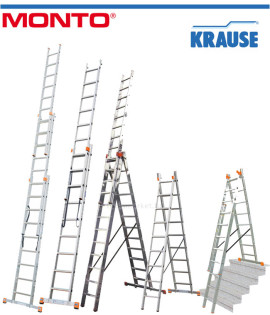 Професионална трираменна алуминиева стълба KRAUSE Tribilo 3x12, 3.55m